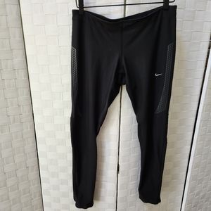 Nike women's Tech 2 Black Long Running Leggings size Large